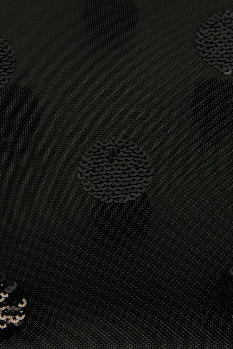 Prada Polka Dot Sequined Mesh Tote Bag | Thumbnail 8
