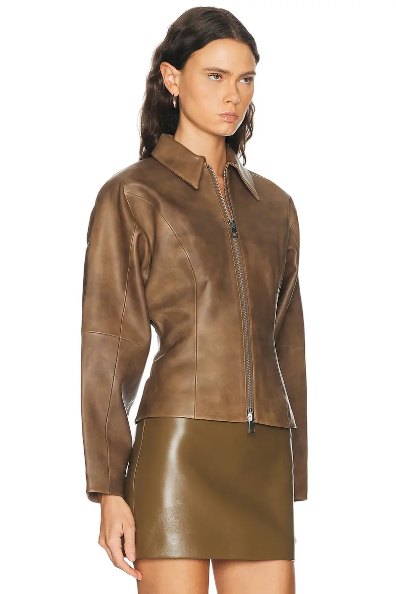 THE SEI Fitted Leather Jacket | Thumbnail 2