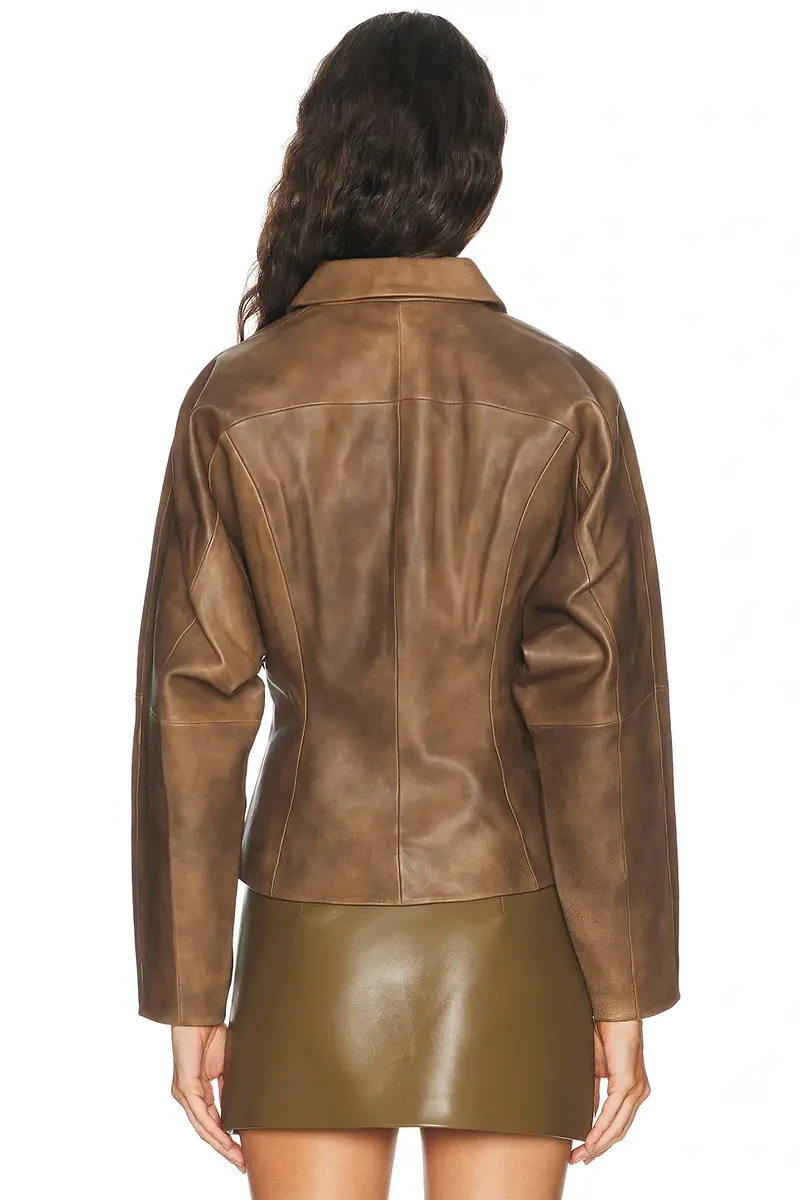 THE SEI Fitted Leather Jacket | Thumbnail 3
