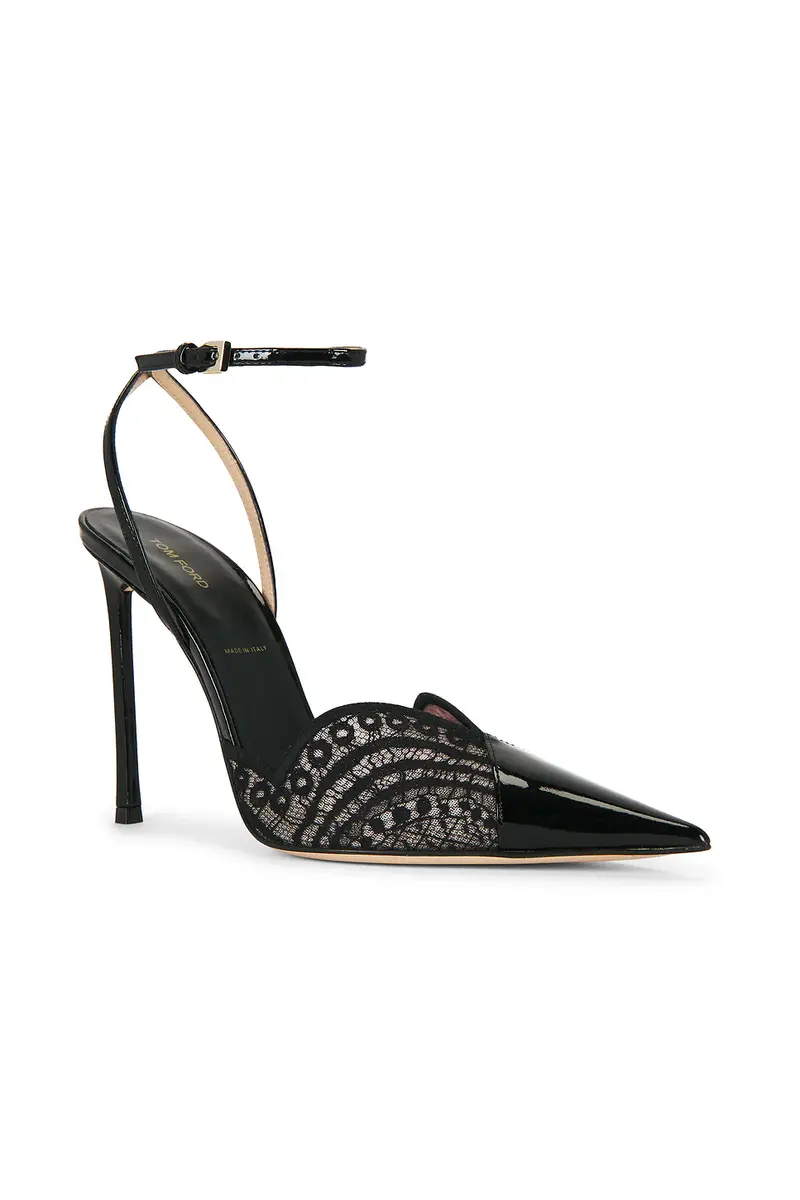Tom Ford Patent Leather Lace Ankle Strap Pump | Thumbnail 2