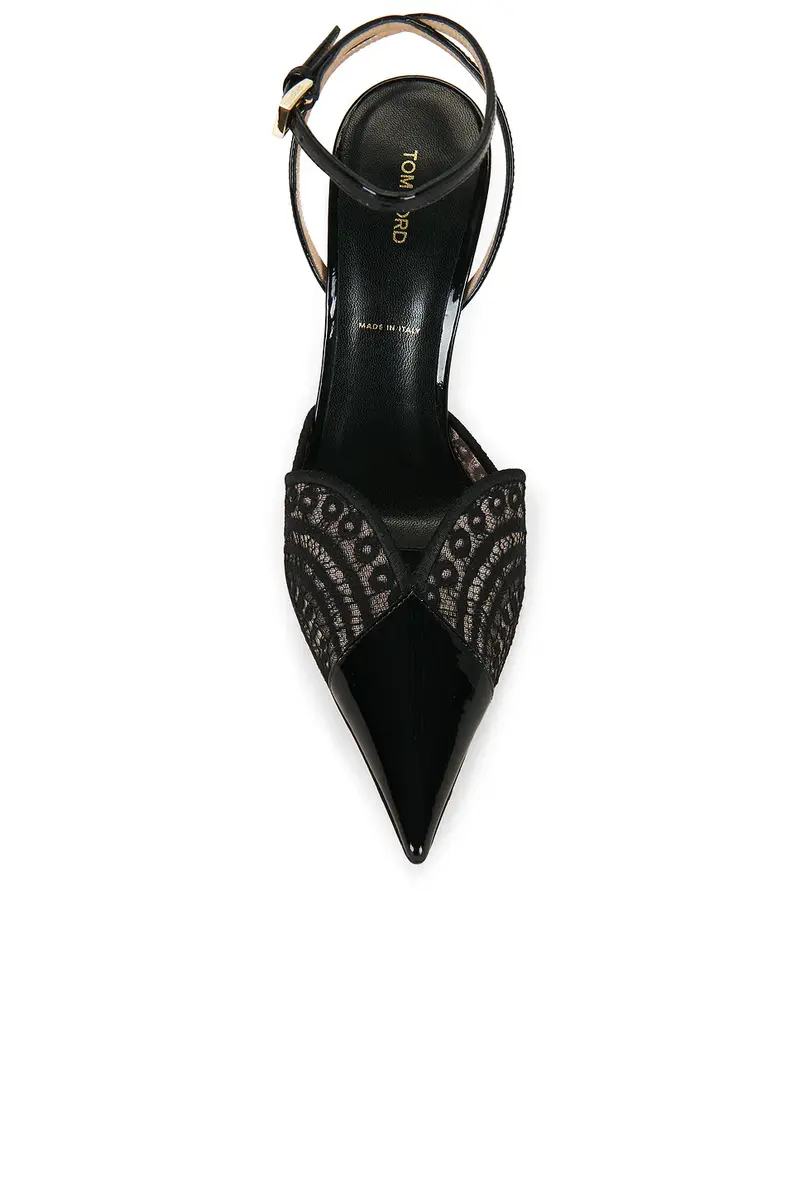Tom Ford Patent Leather Lace Ankle Strap Pump | Thumbnail 4