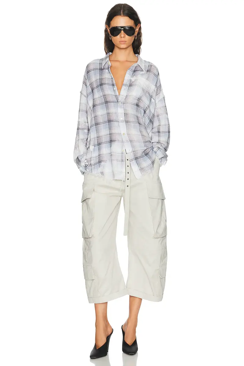 R13 Shredded Seam Drop Neck Shirt | Thumbnail 5 R13 Shredded Seam Drop Neck Shirt | Thumbnail 5