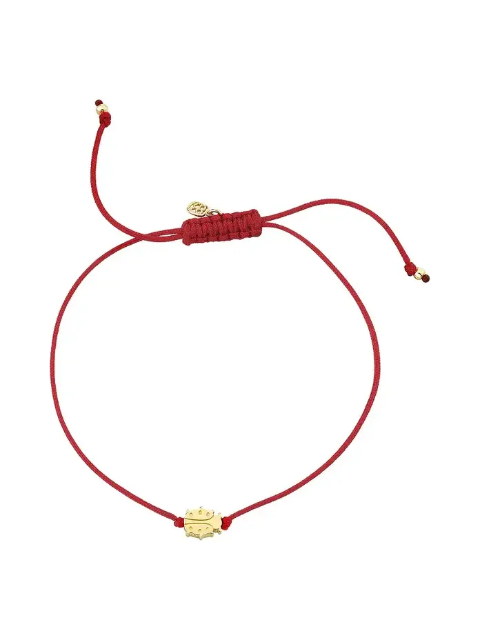 Sydney Evan Tiny Pure Ladybug Cord Bracelet