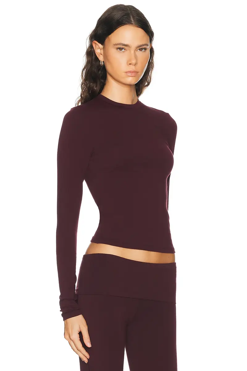 Skims Cotton Jersey Long Sleeve T-Shirt | Thumbnail 2 Skims Cotton Jersey Long Sleeve T-Shirt | Thumbnail 2