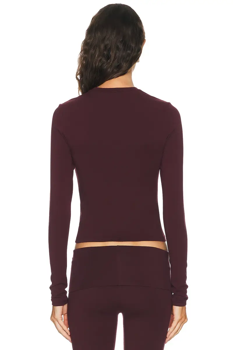 Skims Cotton Jersey Long Sleeve T-Shirt | Thumbnail 3 Skims Cotton Jersey Long Sleeve T-Shirt | Thumbnail 3