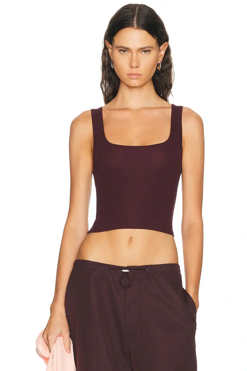 Skims Cotton Rib Tank Top | Image 1 Skims Cotton Rib Tank Top | Image 1