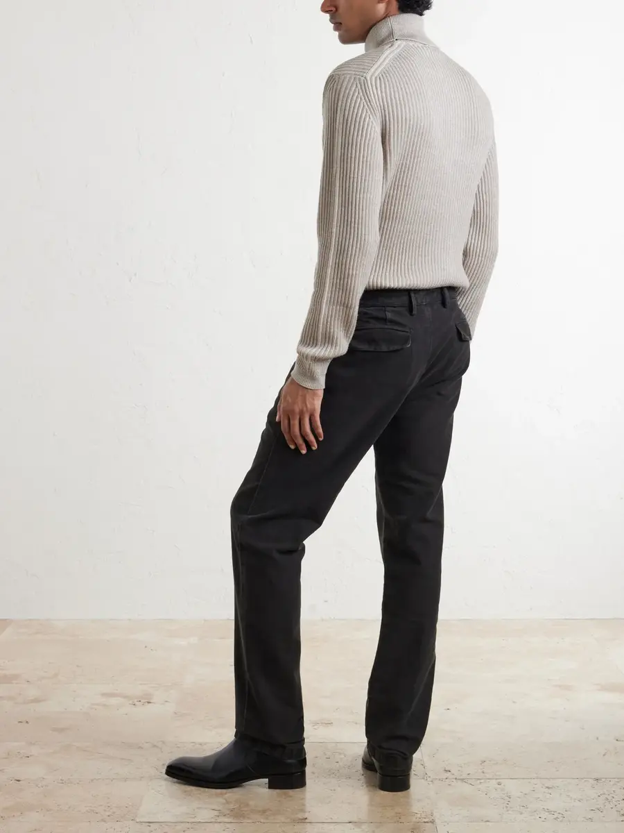 Massimo Alba Ionio2 Straight-Leg Cotton Trousers - Men | Thumbnail 4