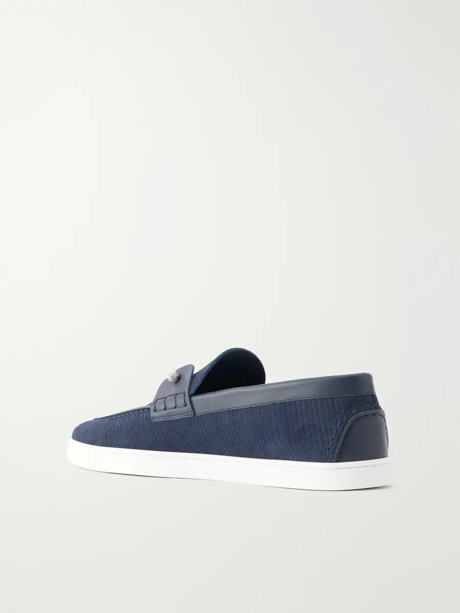 Christian Louboutin Chambeliboat Woven Leather Loafers - Men | Thumbnail 4