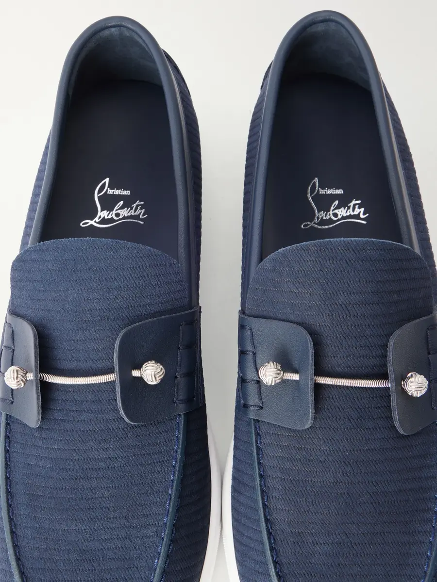 Christian Louboutin Chambeliboat Woven Leather Loafers - Men | Thumbnail 5