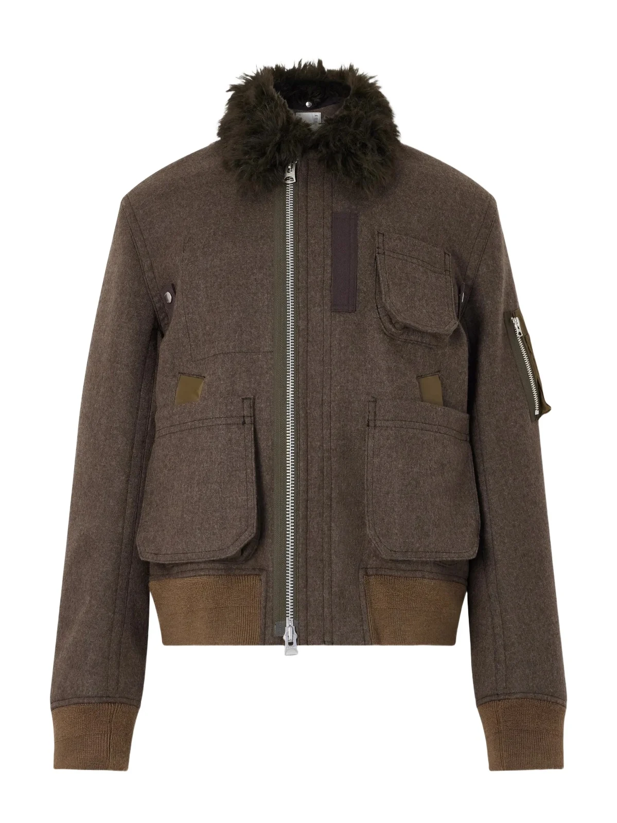 Melton Plush-Trimmed Wool Blouson Jacket - Men Melton Plush-Trimmed Wool Blouson Jacket - Men
