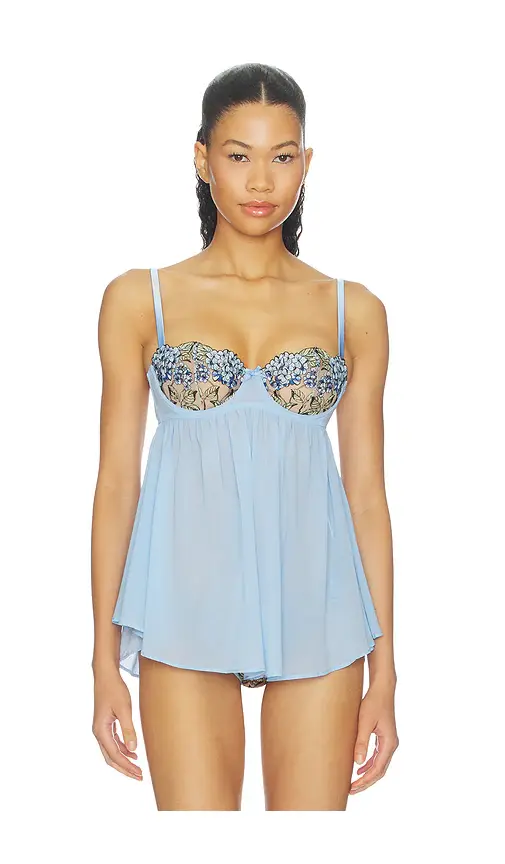 Fleur du Mal Hydrangea Cupped Babydoll Dress | Image 1 Fleur du Mal Hydrangea Cupped Babydoll Dress | Image 1