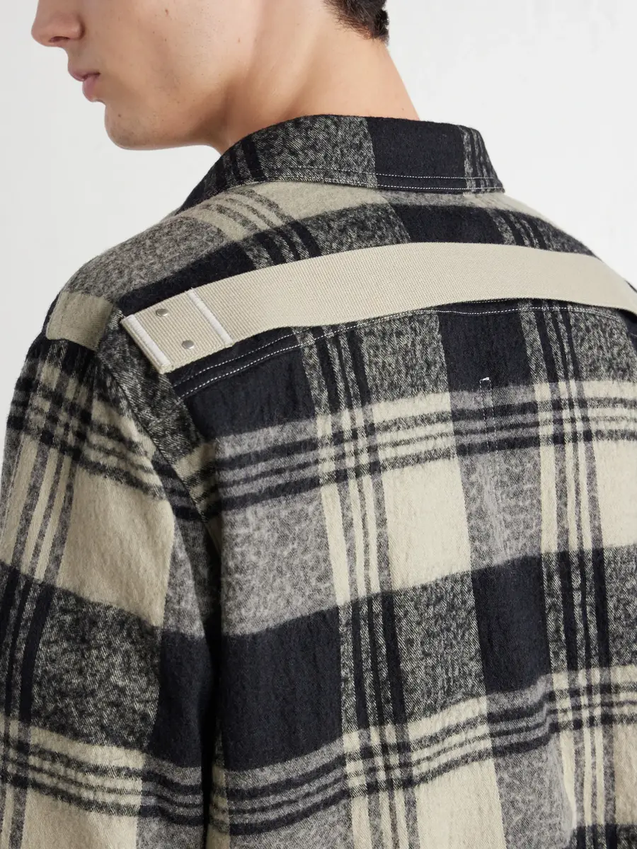 Rick Owens Checked Cotton and Wool-Blend Flannel Overshirt - Men | Thumbnail 5 Rick Owens Checked Cotton and Wool-Blend Flannel Overshirt - Men | Thumbnail 5