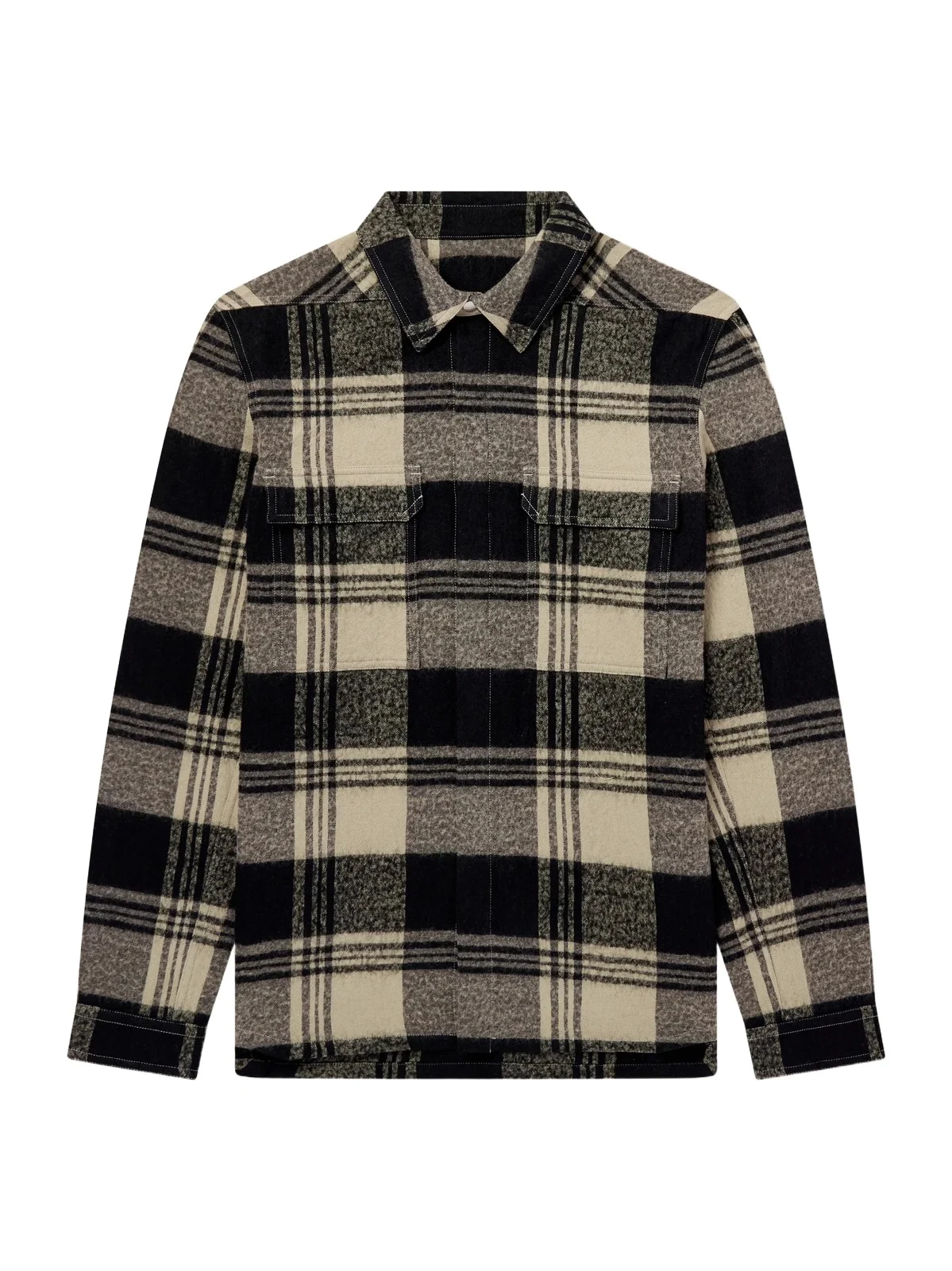 Checked Cotton and Wool-Blend Flannel Overshirt - Men Checked Cotton and Wool-Blend Flannel Overshirt - Men
