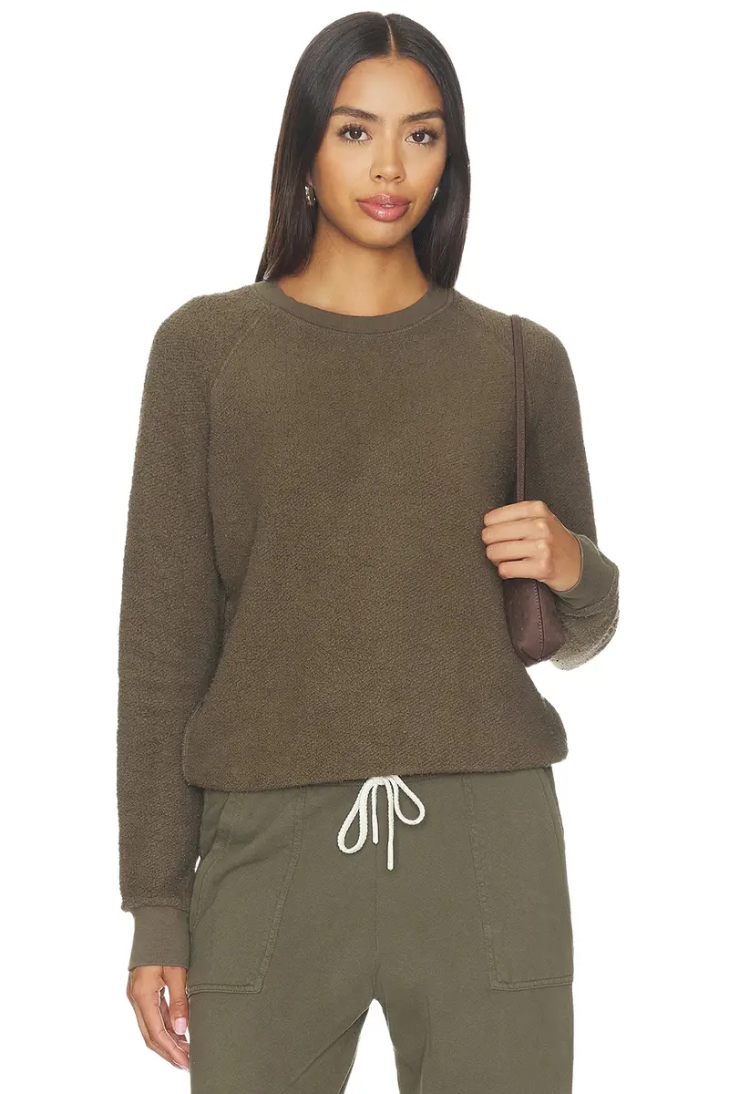 Ziggy Inside Out Fleece Long Sleeve Shrunken Crewneck Sweatshirt Ziggy Inside Out Fleece Long Sleeve Shrunken Crewneck Sweatshirt