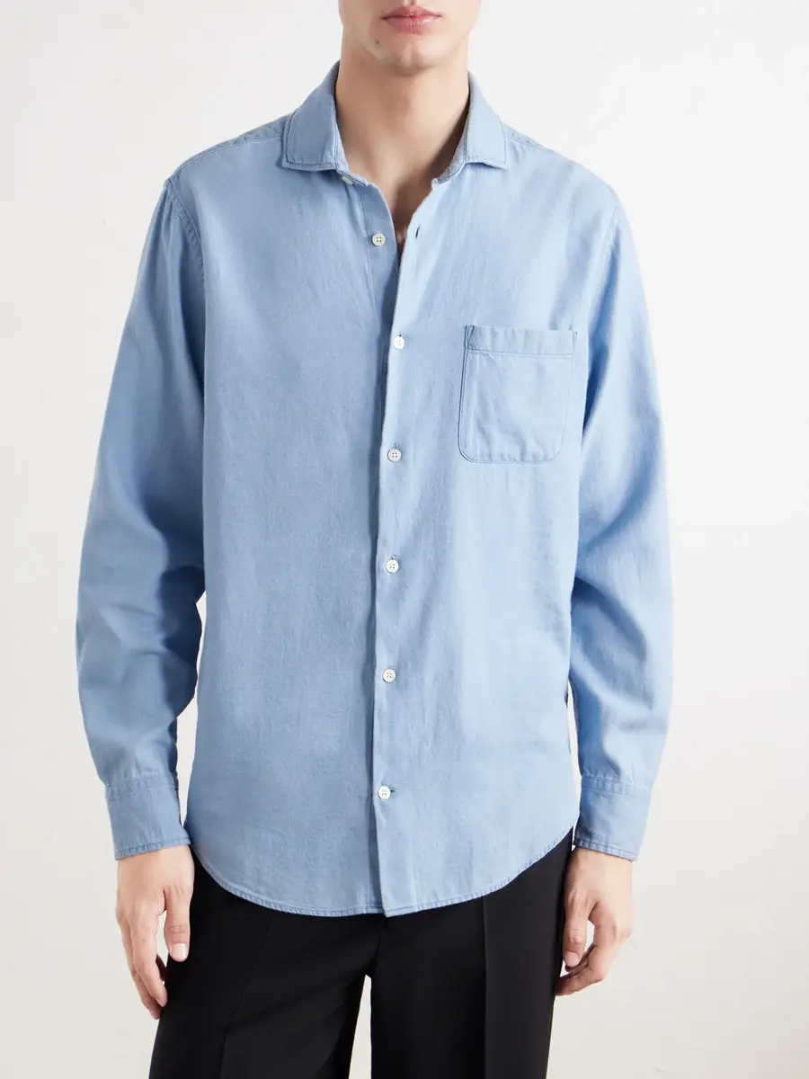 Frescobol Carioca Emilio Cotton-Twill Shirt - Men | Thumbnail 3 Frescobol Carioca Emilio Cotton-Twill Shirt - Men | Thumbnail 3