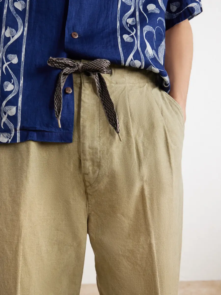 KAPITAL Easy Straight-Leg Pleated Cotton-Canvas Trousers - Men | Thumbnail 5 KAPITAL Easy Straight-Leg Pleated Cotton-Canvas Trousers - Men | Thumbnail 5