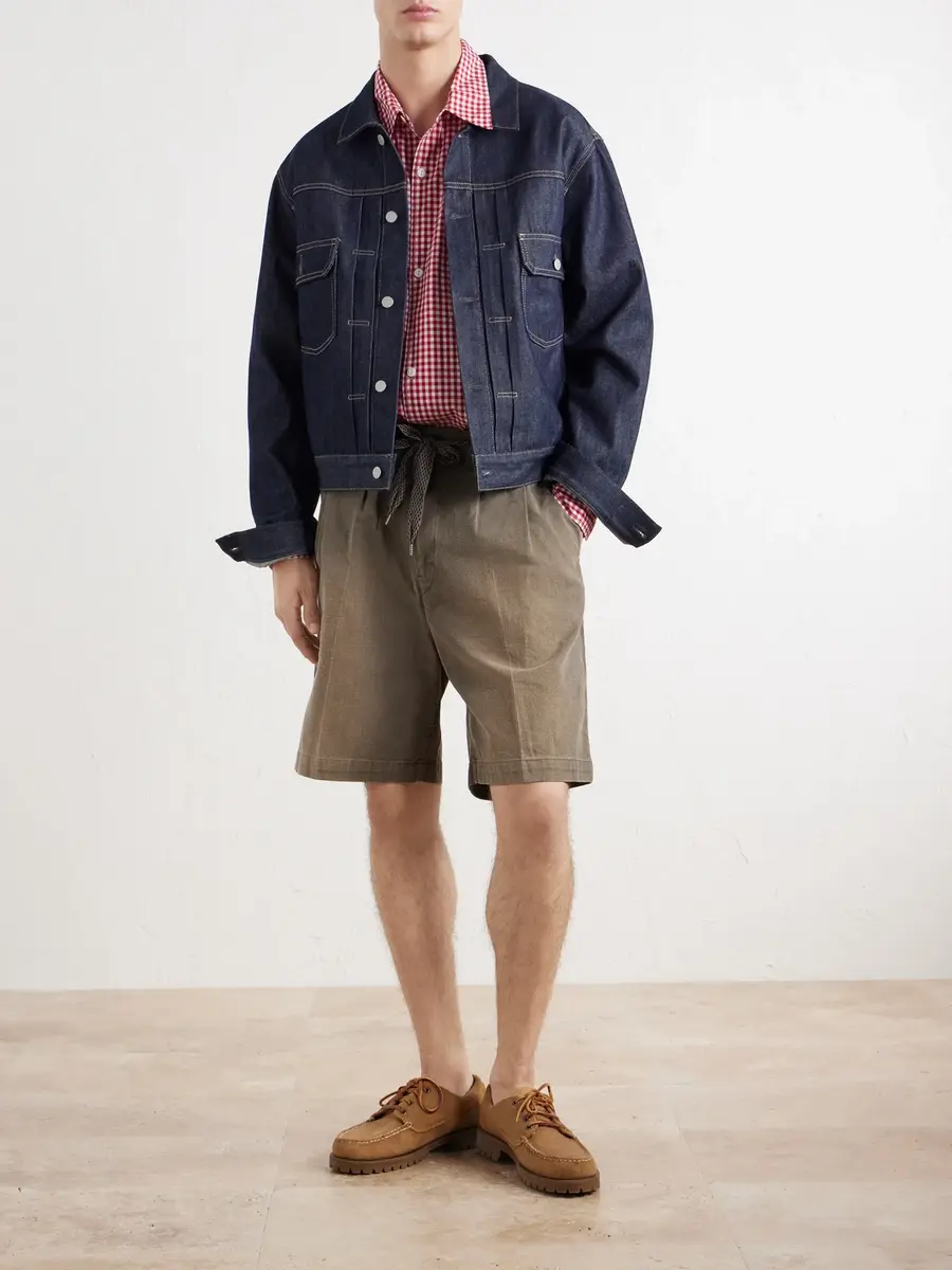 KAPITAL Easy Straight-Leg Cotton-Canvas Shorts - Men | Thumbnail 2 KAPITAL Easy Straight-Leg Cotton-Canvas Shorts - Men | Thumbnail 2