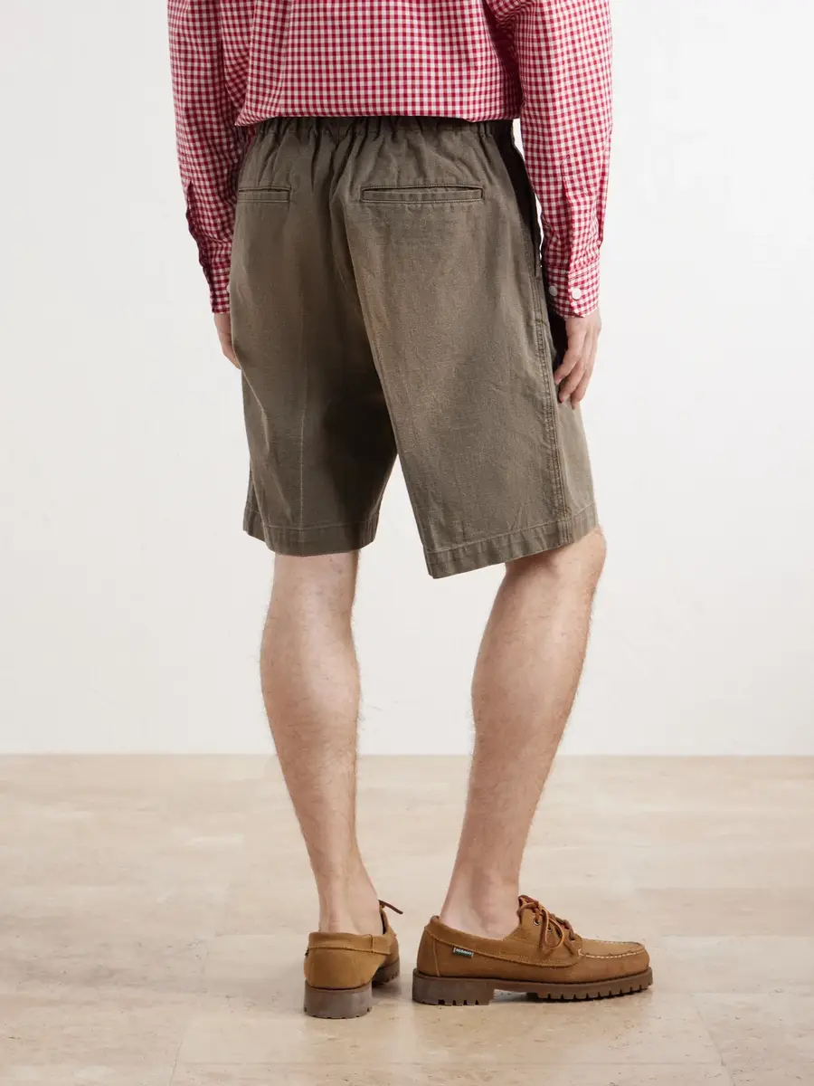 KAPITAL Easy Straight-Leg Cotton-Canvas Shorts - Men | Thumbnail 4 KAPITAL Easy Straight-Leg Cotton-Canvas Shorts - Men | Thumbnail 4