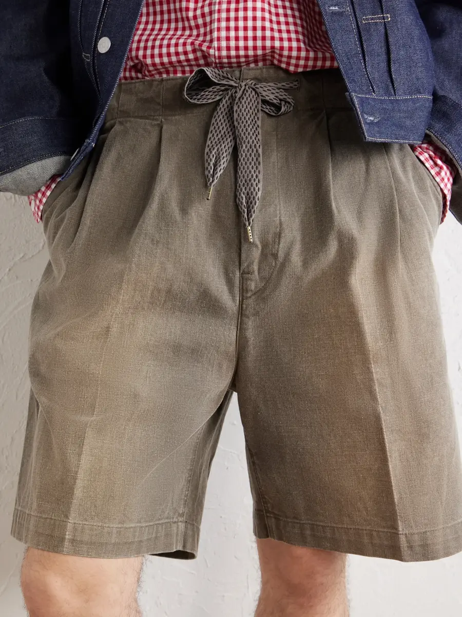 KAPITAL Easy Straight-Leg Cotton-Canvas Shorts - Men | Thumbnail 5 KAPITAL Easy Straight-Leg Cotton-Canvas Shorts - Men | Thumbnail 5