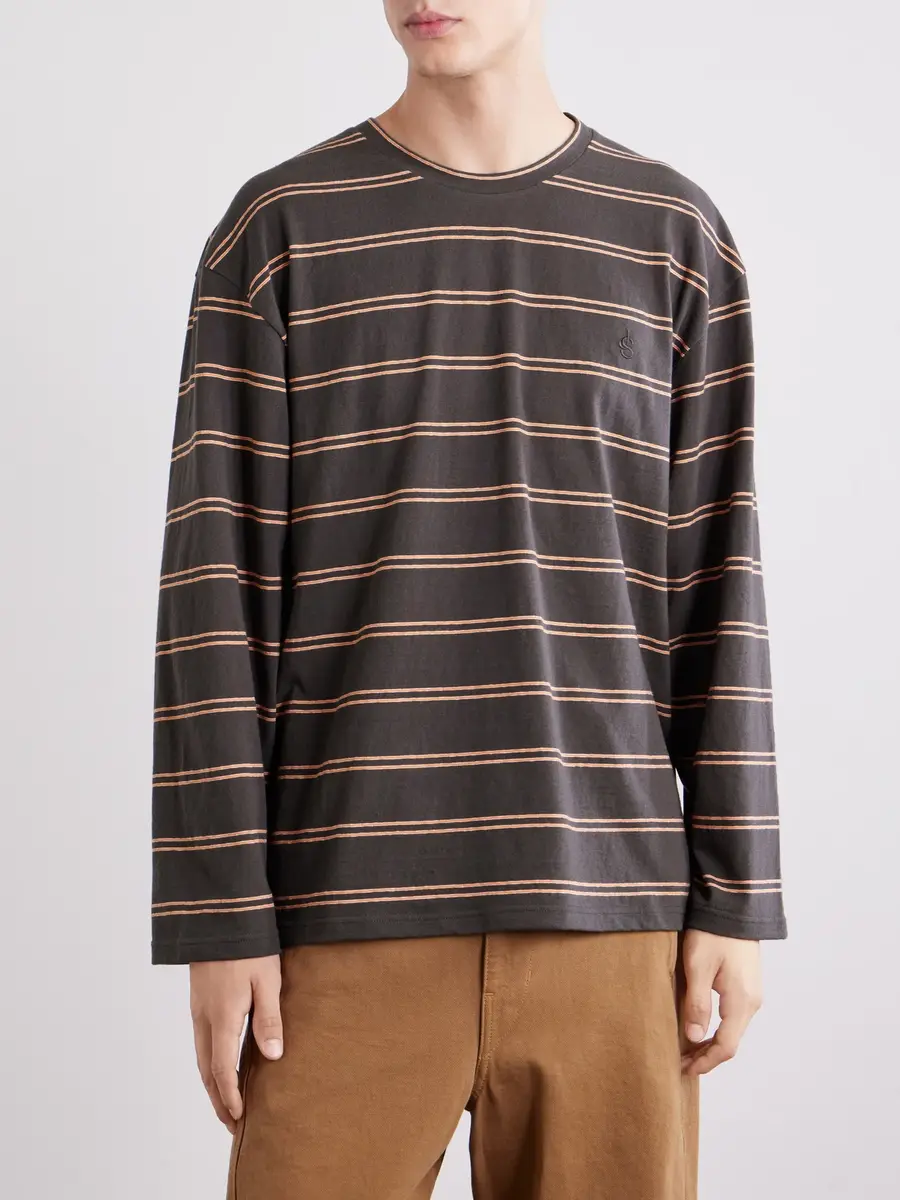 Jil Sander Logo-Embroidered Striped Cotton-Jersey T-Shirt - Men | Thumbnail 3 Jil Sander Logo-Embroidered Striped Cotton-Jersey T-Shirt - Men | Thumbnail 3