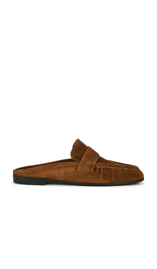 Black Suede Studio Gabby Mule Loafer | Image 1 Black Suede Studio Gabby Mule Loafer | Image 1