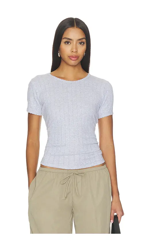 Pointelle Slim Fit Tee