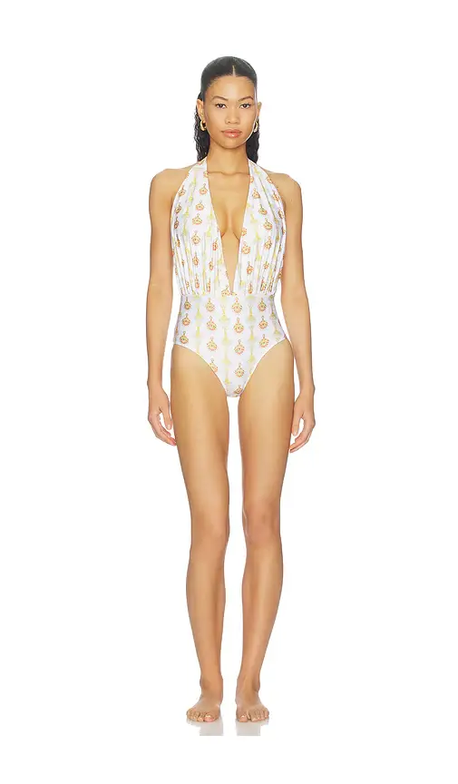 Verandah Plunge Neck Maillot | Image 1 Verandah Plunge Neck Maillot | Image 1
