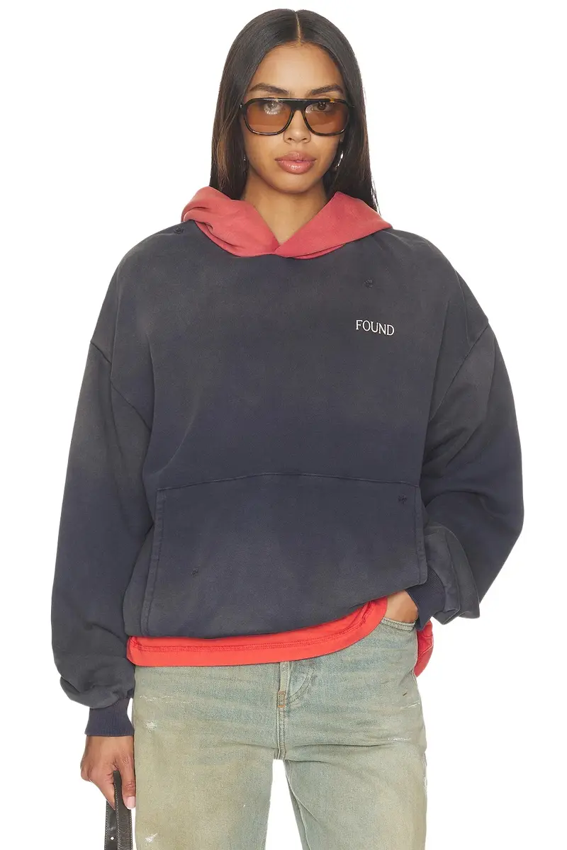 Found Distressed Logo Hoodie