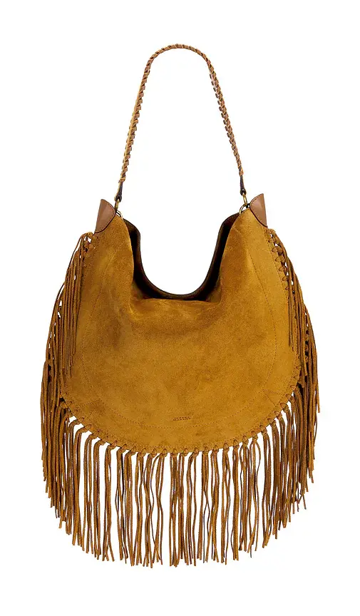 Isabel Marant Oskan Hobo Soft Zip With Fringe