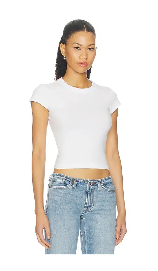 GOOD AMERICAN The Cap Sleeve Tee | Thumbnail 2 GOOD AMERICAN The Cap Sleeve Tee | Thumbnail 2