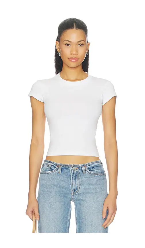 Good American The Cap Sleeve Tee | Image 1 Good American The Cap Sleeve Tee | Image 1
