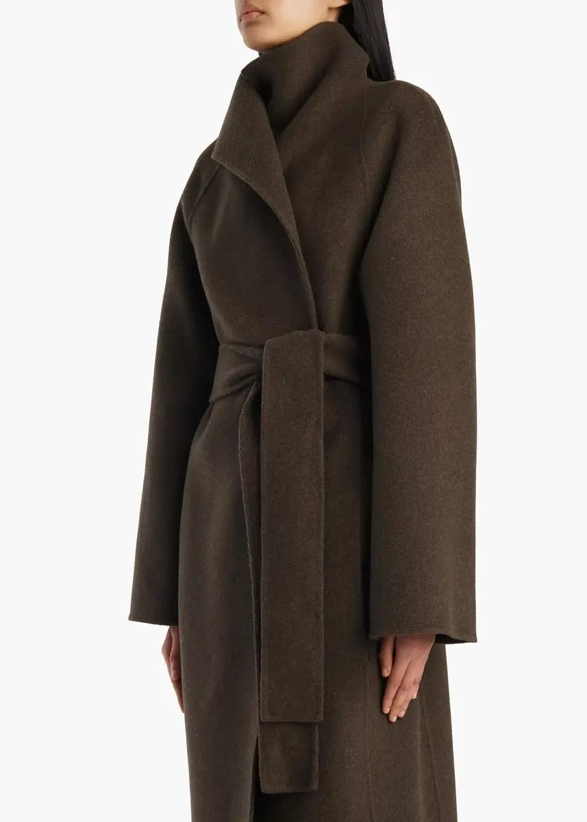 Khaite Romare Coat In Army Melange | Thumbnail 4 Khaite Romare Coat In Army Melange | Thumbnail 4