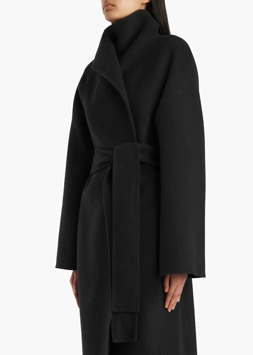 Khaite Romare Coat In Charcoal | Thumbnail 4