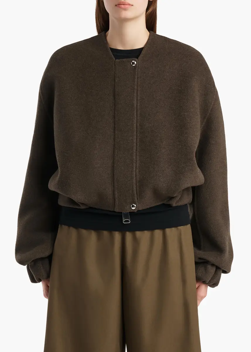 Khaite Cordan Jacket In Army Melange | Thumbnail 3 Khaite Cordan Jacket In Army Melange | Thumbnail 3