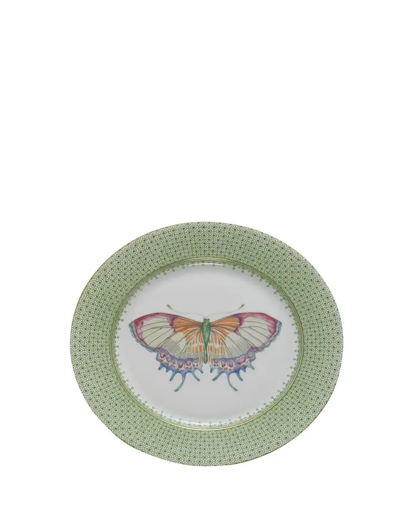 Mottahedeh Apple Lace Dessert Plate with Butterfly Center | Image 1 Mottahedeh Apple Lace Dessert Plate with Butterfly Center | Image 1