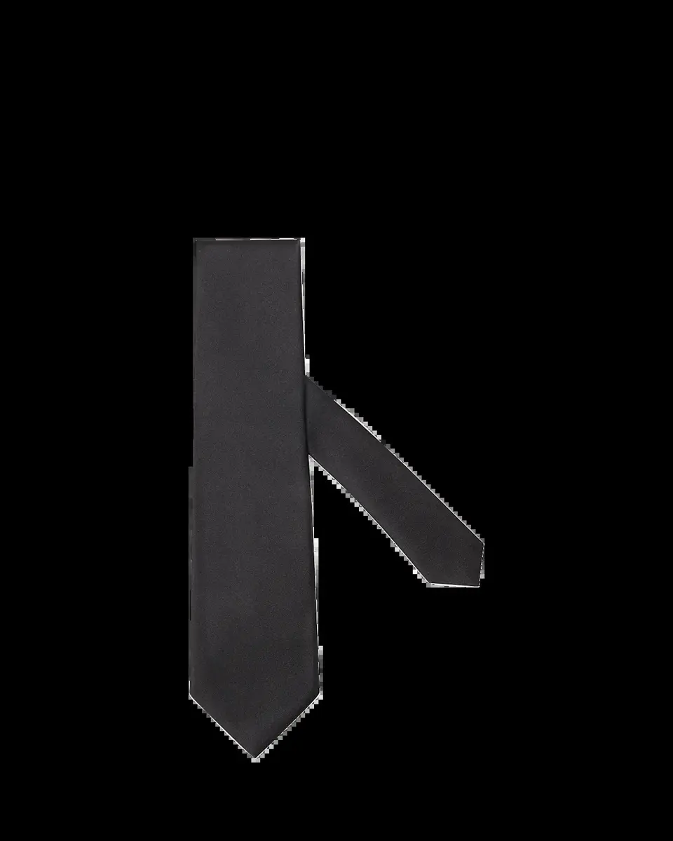 Zegna Men's Solid Silk Evening Tie, 8cm | Thumbnail 2 Zegna Men's Solid Silk Evening Tie, 8cm | Thumbnail 2