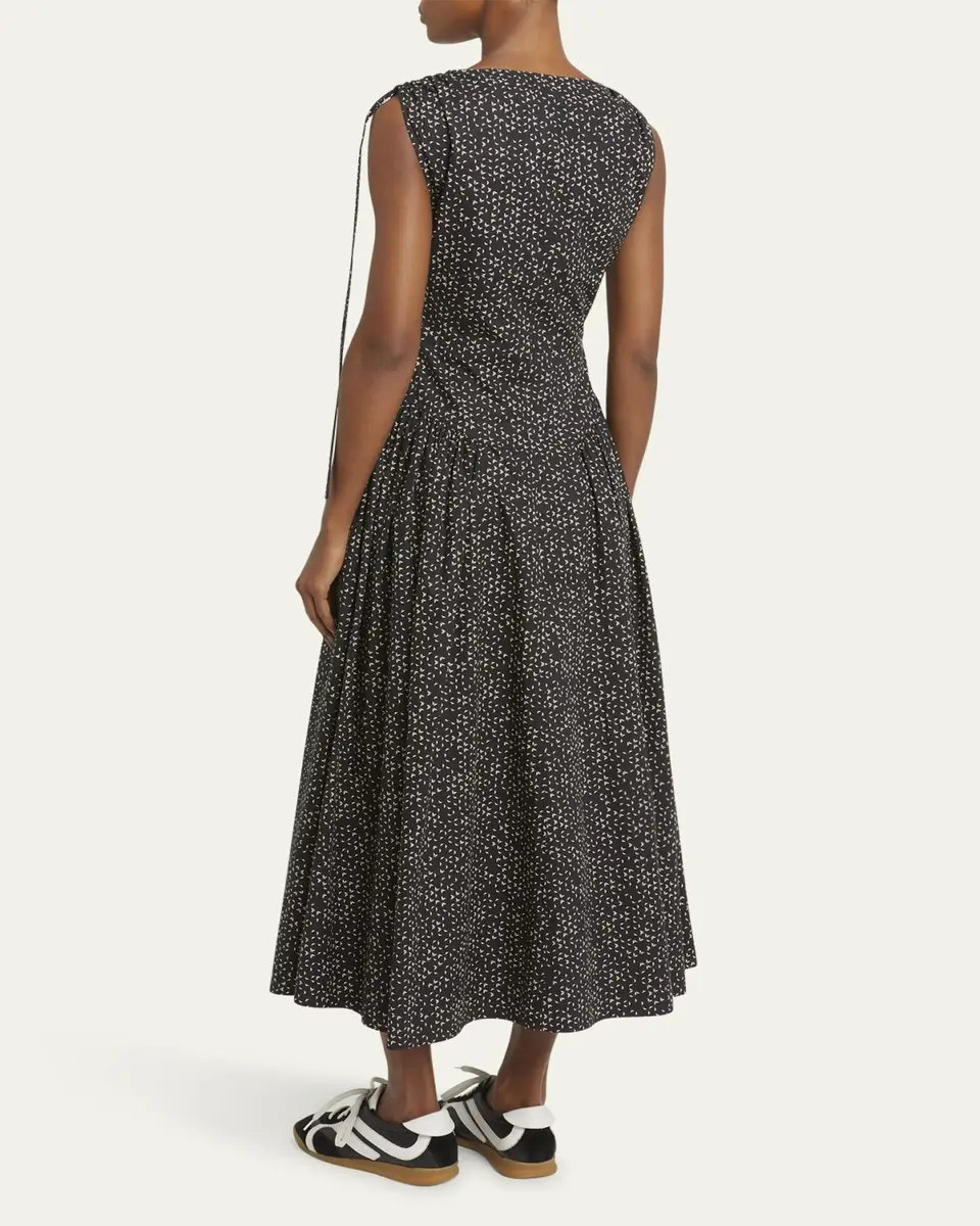 Proenza Schouler White Label Clayton Printed Poplin Drop-Waist Dress | Thumbnail 3 Proenza Schouler White Label Clayton Printed Poplin Drop-Waist Dress | Thumbnail 3