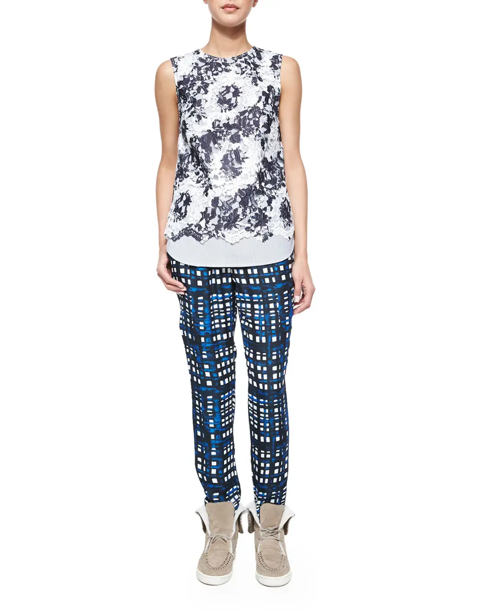 Proenza Schouler White Label Clayton Printed Poplin Drop-Waist Dress | Thumbnail 6 Proenza Schouler White Label Clayton Printed Poplin Drop-Waist Dress | Thumbnail 6