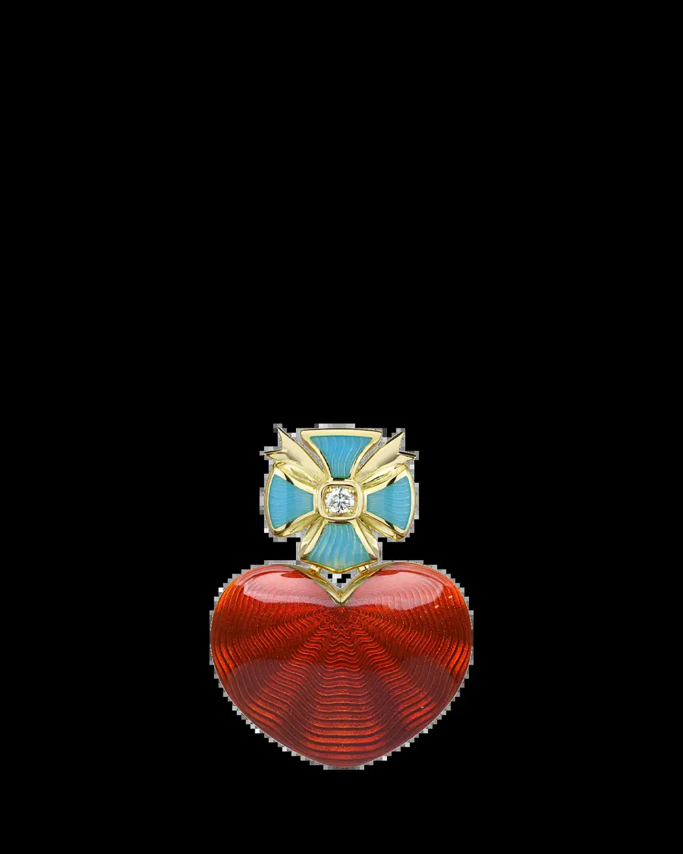 Paul Morelli 18K Yellow Gold Amore Heart Diamond Charm | Thumbnail 2
