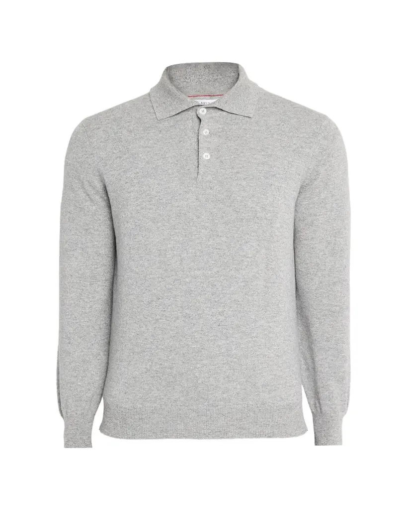 Brunello Cucinelli Men's Premium Cashmere Polo Sweater | Image 1 Brunello Cucinelli Men's Premium Cashmere Polo Sweater | Image 1