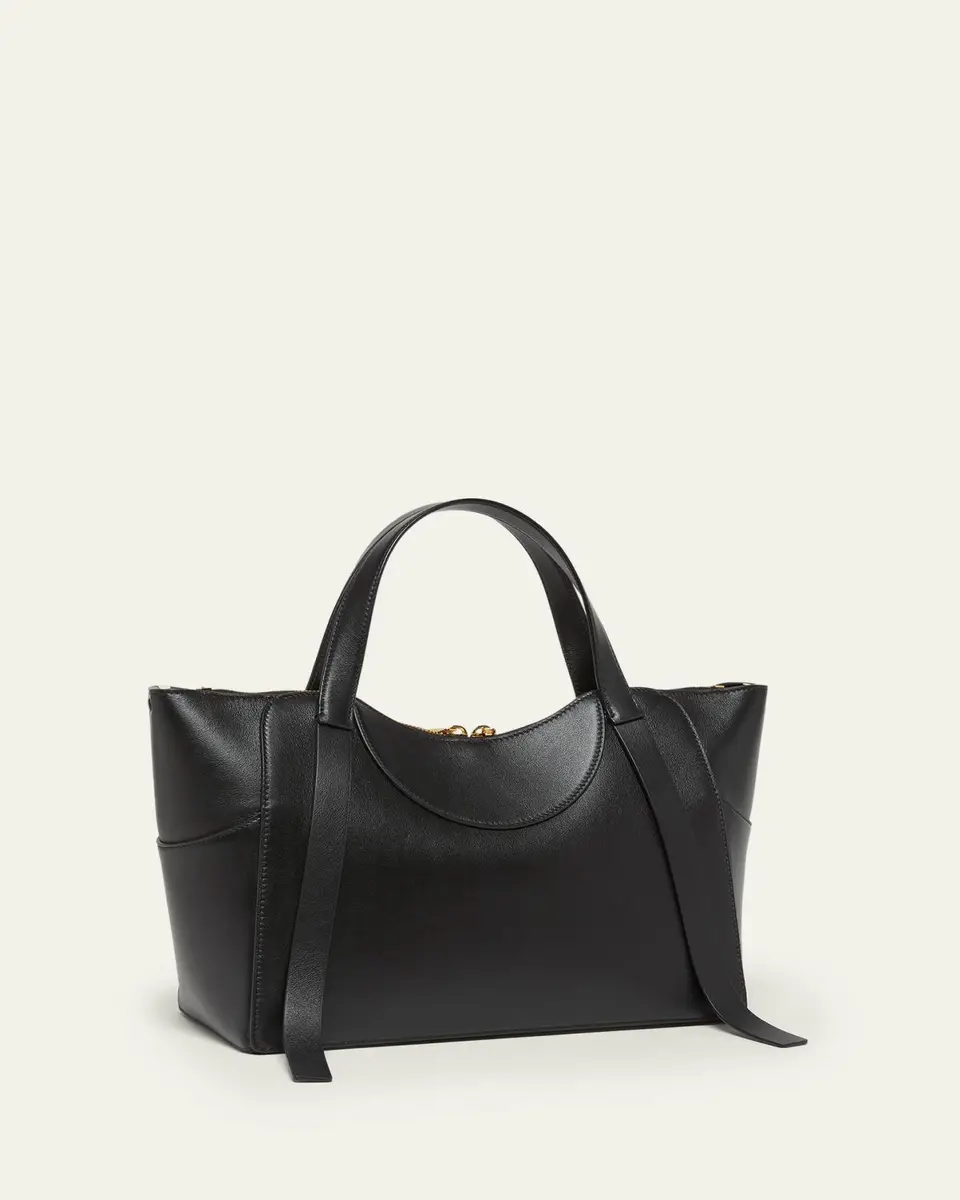 Givenchy Facet Small Chain-Embellished Leather Top-Handle Bag | Thumbnail 3 Givenchy Facet Small Chain-Embellished Leather Top-Handle Bag | Thumbnail 3
