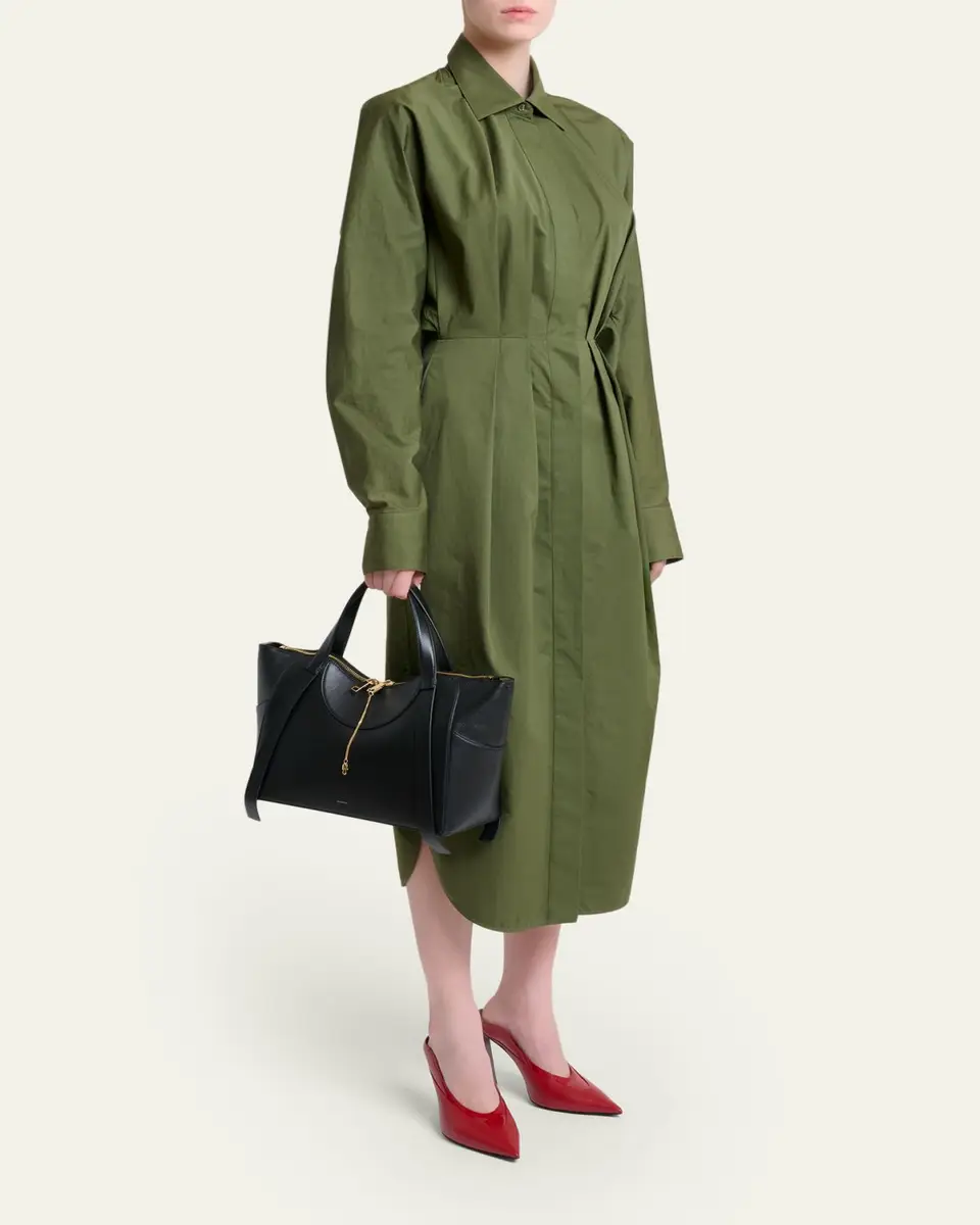 Givenchy Facet Small Chain-Embellished Leather Top-Handle Bag | Thumbnail 5 Givenchy Facet Small Chain-Embellished Leather Top-Handle Bag | Thumbnail 5