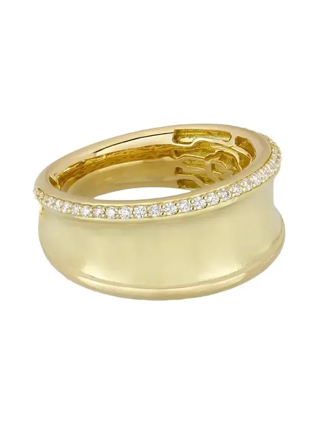 18K Yellow Gold Diamond Gallant Ring 18K Yellow Gold Diamond Gallant Ring