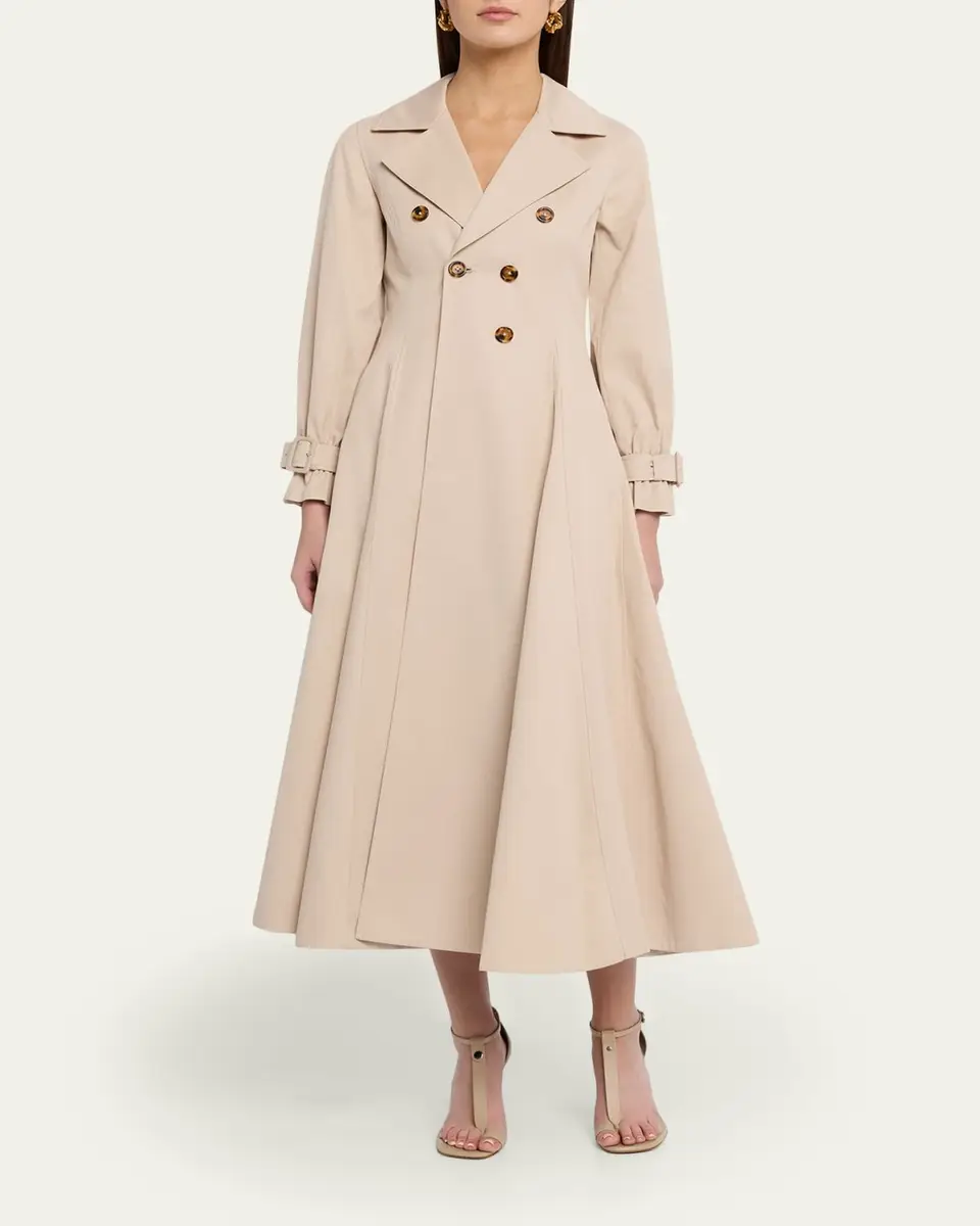 Alice + Olivia Ellie Godet Trench Coat | Thumbnail 2 Alice + Olivia Ellie Godet Trench Coat | Thumbnail 2