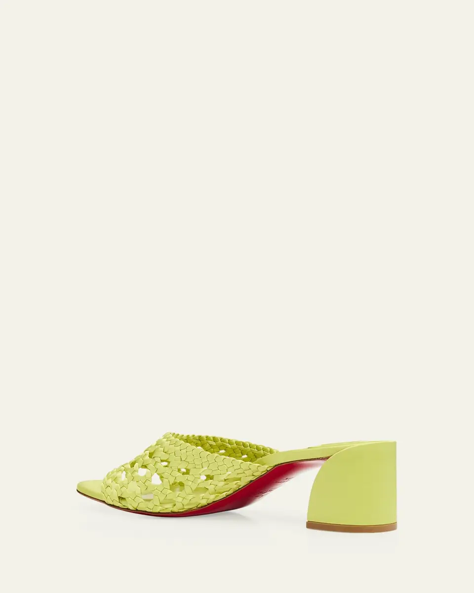 Christian Louboutin 85mm Jane Woven Silk Mule Sandals | Thumbnail 4 Christian Louboutin 85mm Jane Woven Silk Mule Sandals | Thumbnail 4