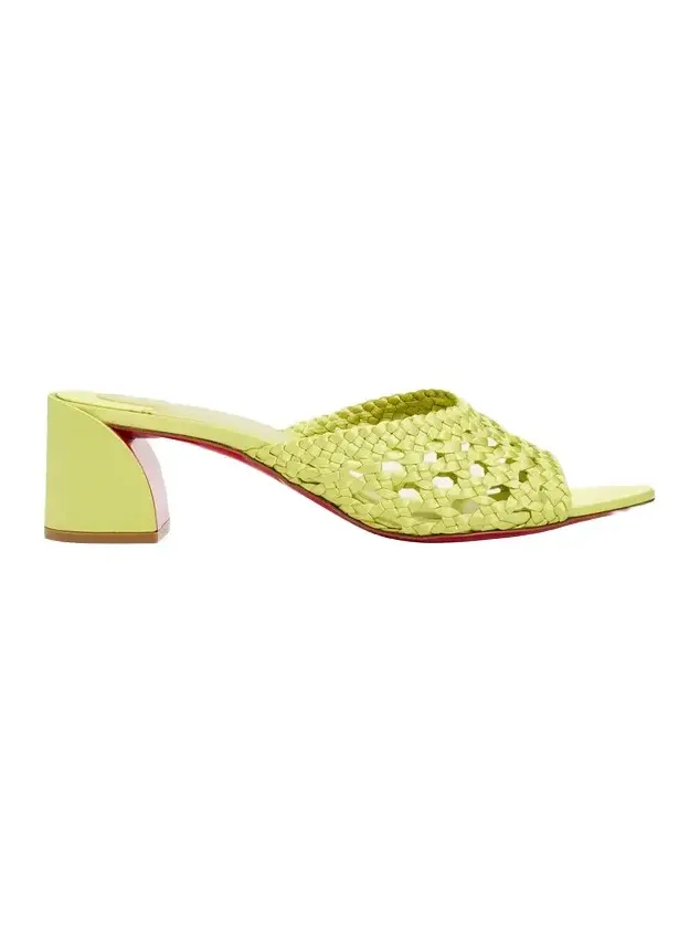 85mm Jane Woven Silk Mule Sandals 85mm Jane Woven Silk Mule Sandals