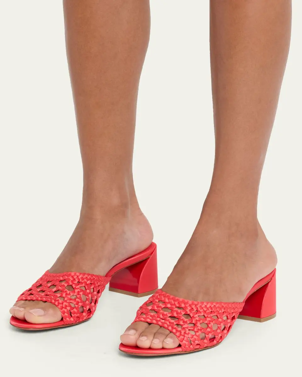 Christian Louboutin 85mm Jane Woven Silk Mule Sandals | Thumbnail 2 Christian Louboutin 85mm Jane Woven Silk Mule Sandals | Thumbnail 2