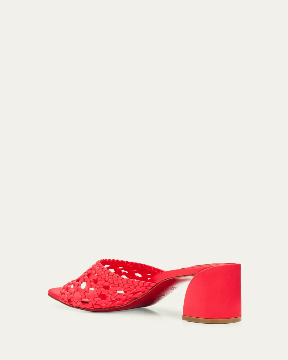 Christian Louboutin 85mm Jane Woven Silk Mule Sandals | Thumbnail 4 Christian Louboutin 85mm Jane Woven Silk Mule Sandals | Thumbnail 4