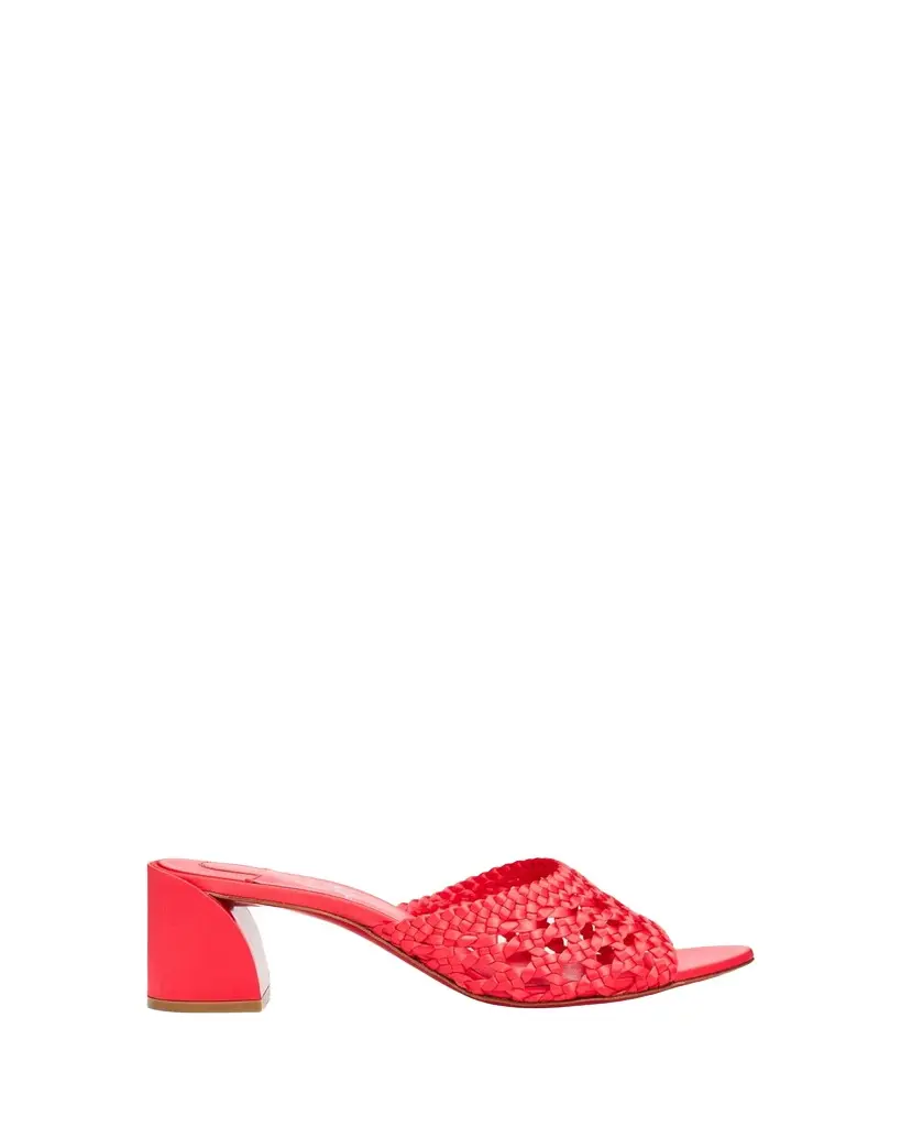Christian Louboutin 5mm Jane Woven Silk Mule Sandals | Image 1 Christian Louboutin 5mm Jane Woven Silk Mule Sandals | Image 1