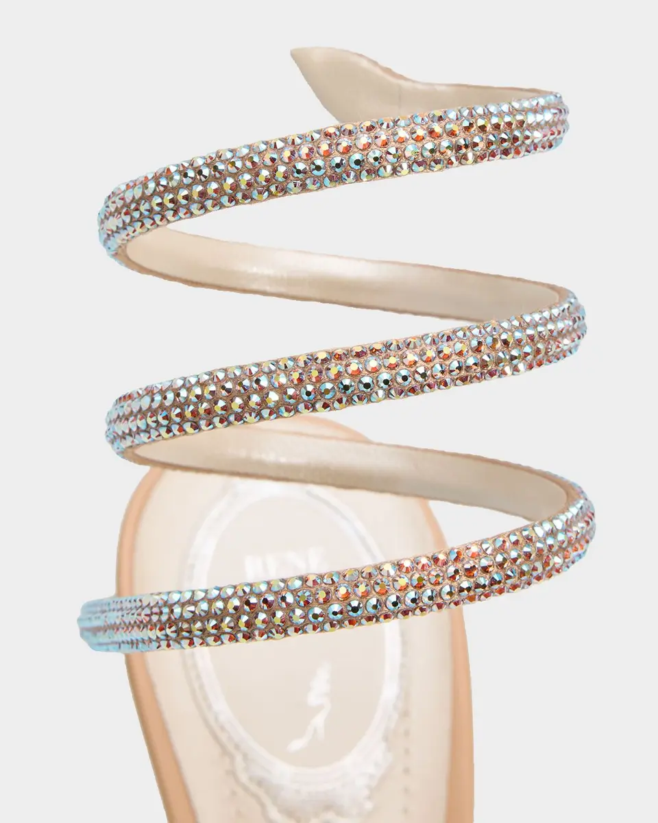René Caovilla 80mm Cleo Embellished Leather Snake-Wrap Sandals | Thumbnail 3 René Caovilla 80mm Cleo Embellished Leather Snake-Wrap Sandals | Thumbnail 3
